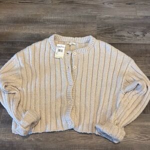 Nordstrom Cream Ribbed Cardigan